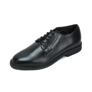 Bates Men's Sentry High Shine Black Leather Oxfords E01840 slip resistant 12 M